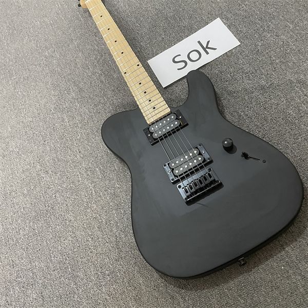 

6 string matte black electric guitar guitars guitarra