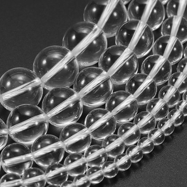 

aaa natural clear rock crystal quartz stone beads white chalcedony loose spacer bead for jewelry making diy bracelet earrings h jllvfb