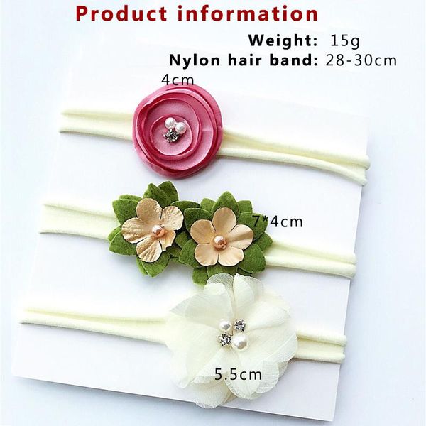 

baby headband ribbon handmade diy headwear infant kids hair accessories girl newborn bows bowknot bandage hair band turban tiara wmtvsm, Slivery;white