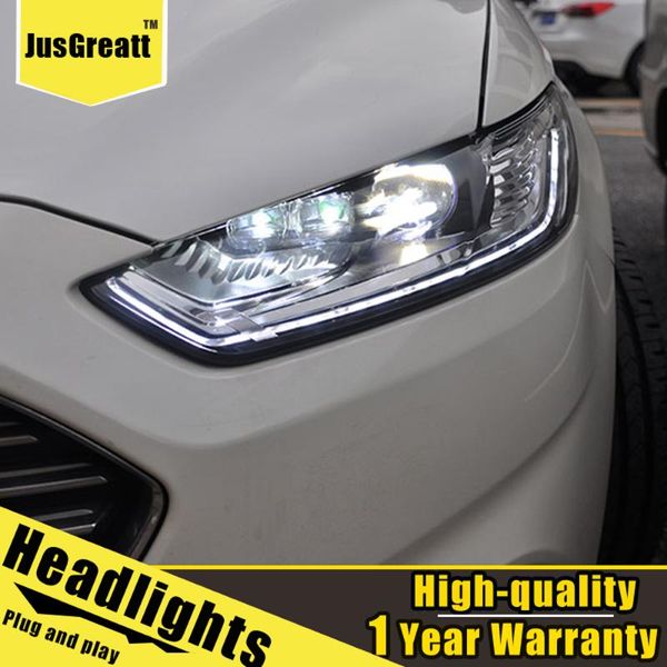 

a pair for mondeo led headlights 2013-2020 mondeo hid head lamps bi xenon beam fog daytime running lights dynamic turn