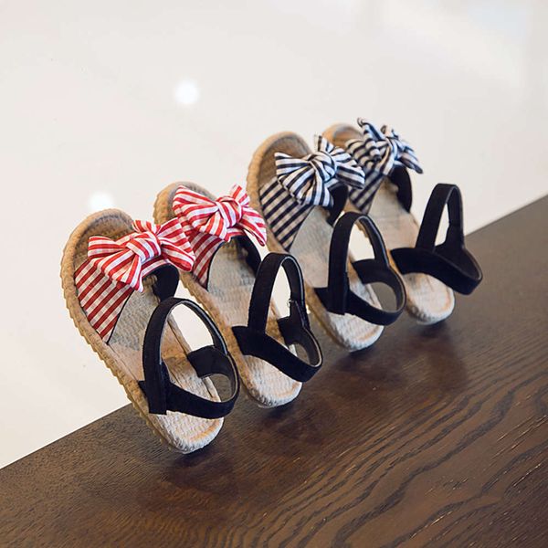 

sandals net red children's bow girls' sle new summer 2020 baby girl's little princs sho, Black;red