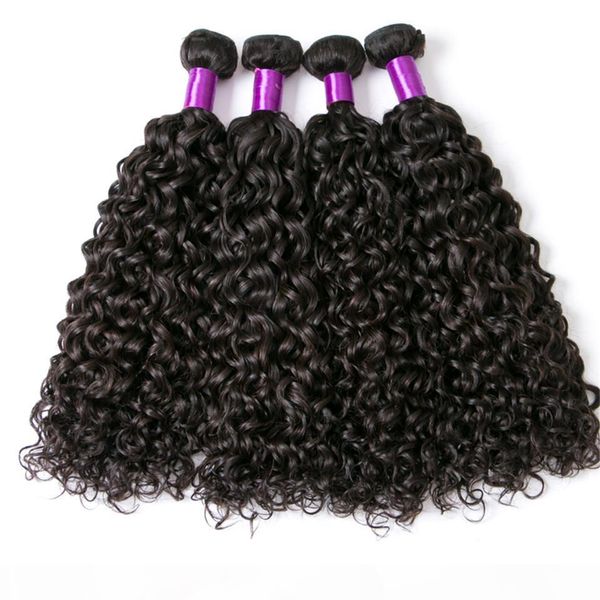 

malaysia water wave 4 bundles remy hair weave bundles natural color jet black 100% human hair bundles 8-28 inch extension