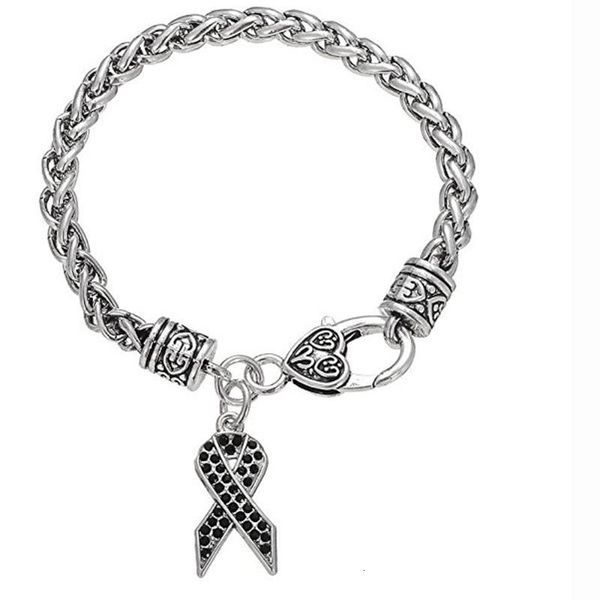 

crystal mix charms colors awareness pink ribbon cancer bracelet, Golden;silver