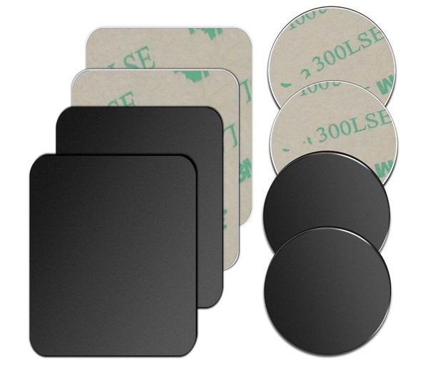 Placa de metal preto Suporte de telefone de carro universal para Magnetic Adsorption Desk Telefone-suporte de telefone Folhas de ferro caber
