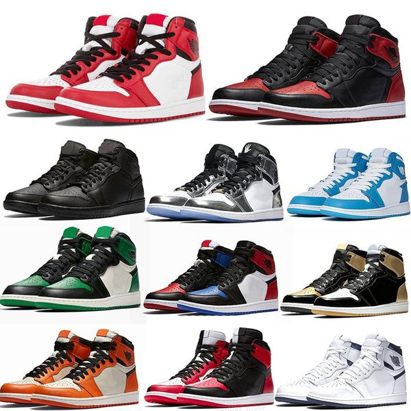 

jumpman 1 basketball shoes athletics sneakers running shoe for women sports torch hare game royal pine green court with box 36-46 size