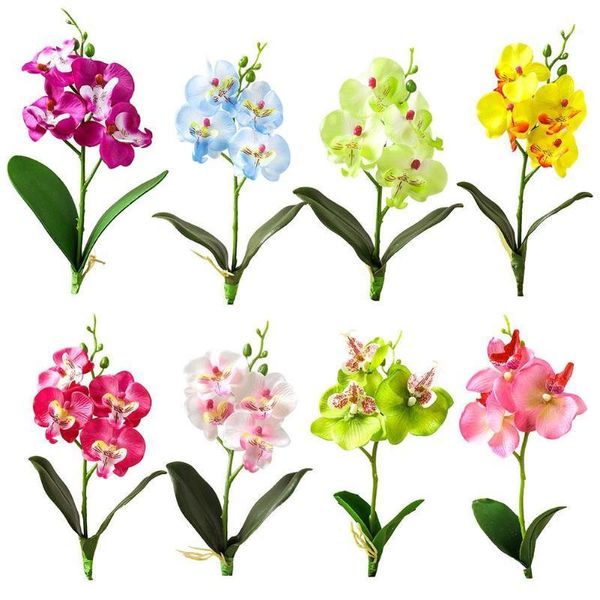 

1pc vivid color artificial butterfly orchid flower non-fading fake flower arrangement garden wedding diy party home desk decor1