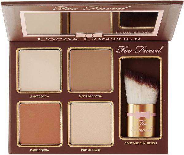 

too face makeup matte nude 4 in 1 cocoa contour chiseled to perfection waterproof palette and highlighting kit 5g