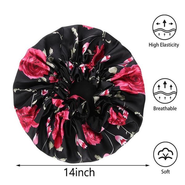 

shower caps women towel thick double layer leopard printing waterproof bath hat shower hair cover shower caps jlliwe
