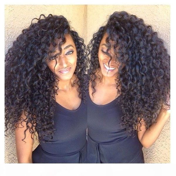 

natural headline brazilian glueless full lace wig baby hair kinky curly lace front wig human hair, Black;brown