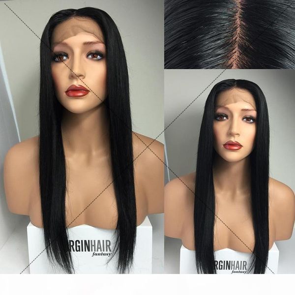 

brazilian hair straight full lace human hair wig lace front wig with women back, Black;brown