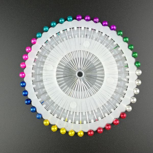 

200 pcs lot round pearl head dressmaking pins weddings corsage florists sewing pin mixed color accessories diy decor needles wmthpg