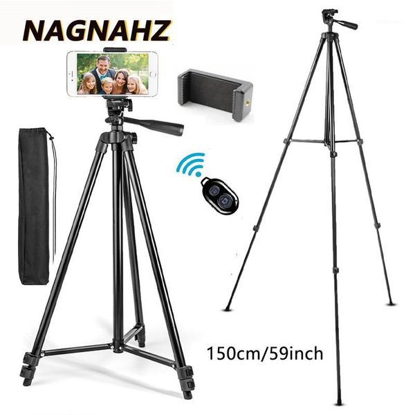 

59in tripod stand for phone video camera lightweight selfie tripod with blueetoth remote phone holder pgraphy stand para1