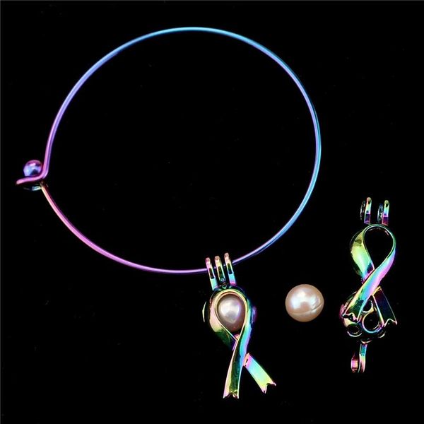 

радуга цвета браслет выбрать pearl клетка мотаться лента войти красоты подвеска b-c285 радуга цвета jllzis bde_jewelry, Silver