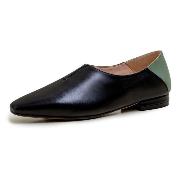 

pumps 2021 female genuine plus upper size + lambskin insole small heel can be stepped on shoes e5cs, Black