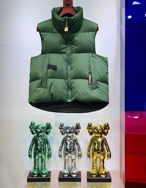 

2020 человек жилет ретро новая мода зимний жилет профессионал импортированных высокой плотности нейлоновая ткань ykk молнию 95% белый утка в, Black;white