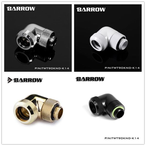 

4pcs barrow twt90knd-k14, 90 degree rotary hard tube fittings, g1/4 adapters for od14mm hard tubes shipping