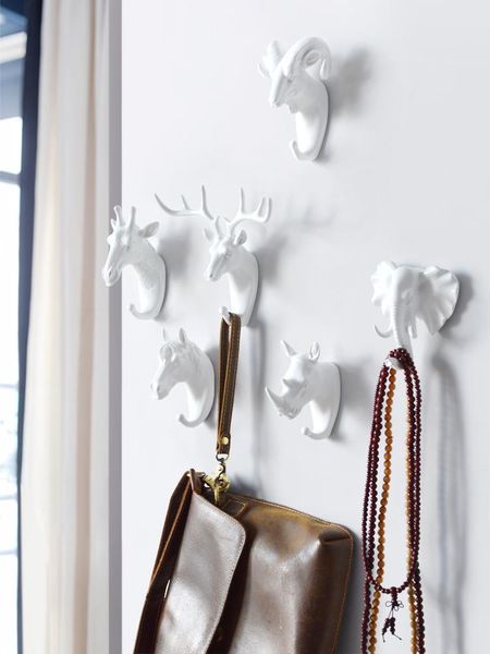 

hooks & rails animal hook elk antlers horse head wall hanging decoration home accessories decor