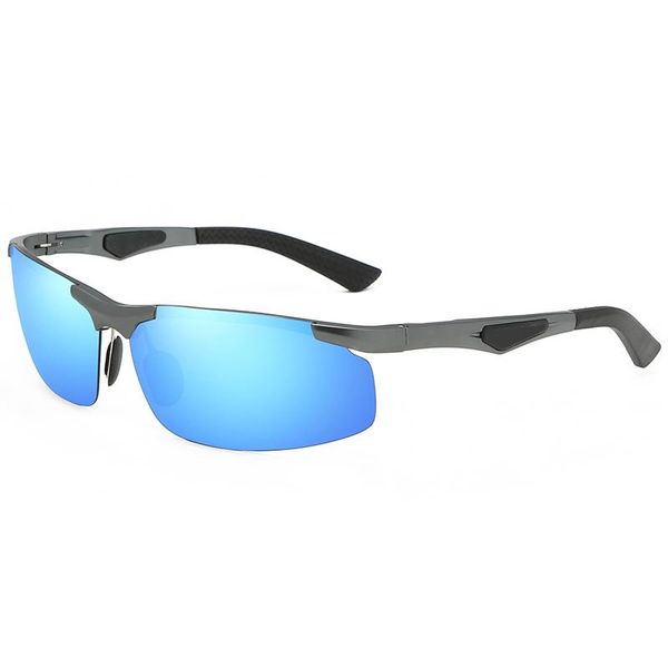 

bingking polarized sunglasses men semi rimless 8 colors aluminum magnesium sports driving fishing riding glasses wholesale 3009, White;black