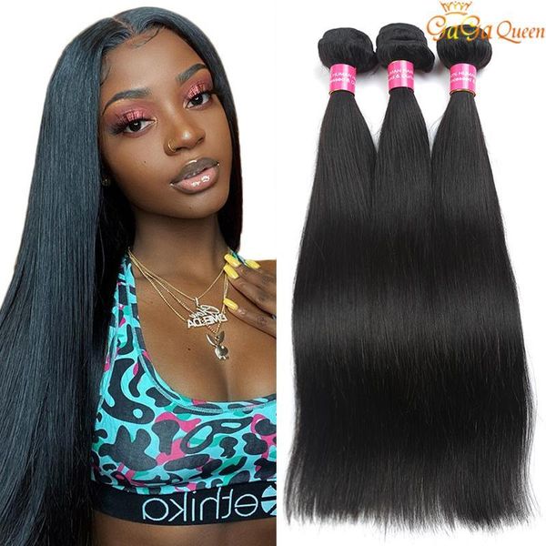 

mink brazilian straight human hair 3 bundles brazilian virgin hair straight 100% unprocessed brazilian straight hair weave bundles soft, Black