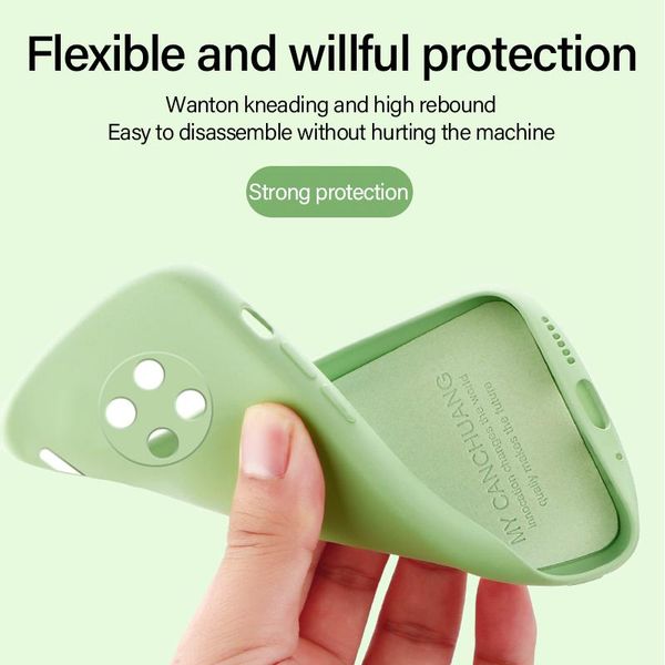 

ultra-thin liquid silicone all-inclusive camera phone case for huawei mate 30 20 p40 p30 p20 lite pro honor cute oval soft cover wmtbry