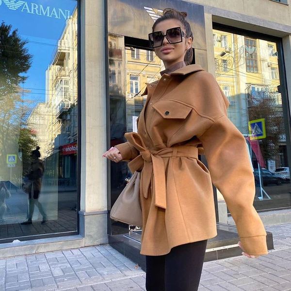 

women's wool & blends vicone cross border clothing autumn and winter coat, Black