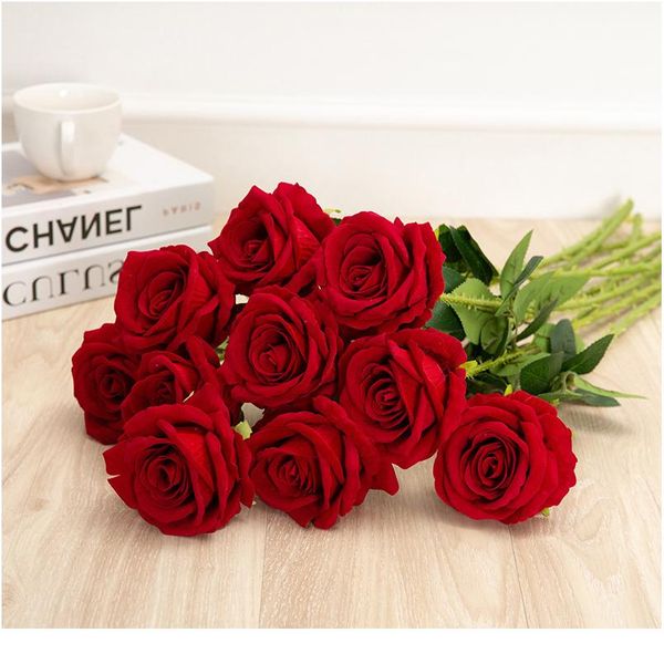 

50cm red rose silk artificial roses white flowers bud fake flowers for home valentine's day gift wedding decoration indo jllzfa