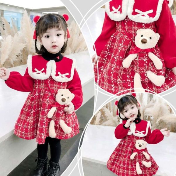 

backpack bear 20 plush lapel pendant plaid girls' performance drs 6ymk, Red;yellow