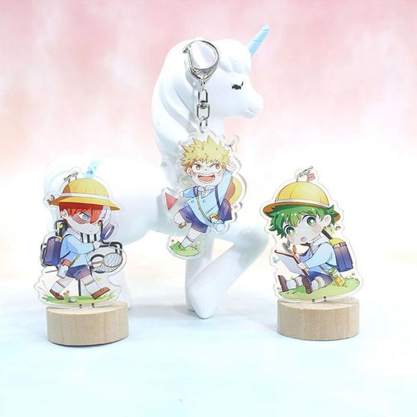 

my hero academia anime acrylic keyring keychain boku no hero academia figure cosplay key rings1, Silver