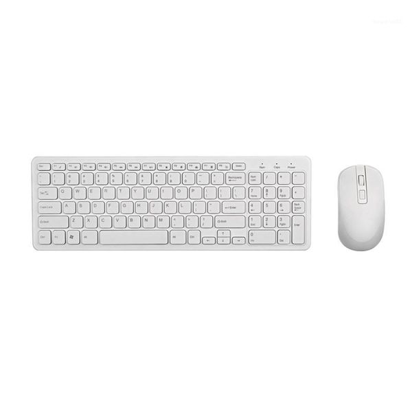 

2.4g optical wireless keyboard mouse kit wireless mouse usb receiver combo for pc lapportable ultra thin office suit1