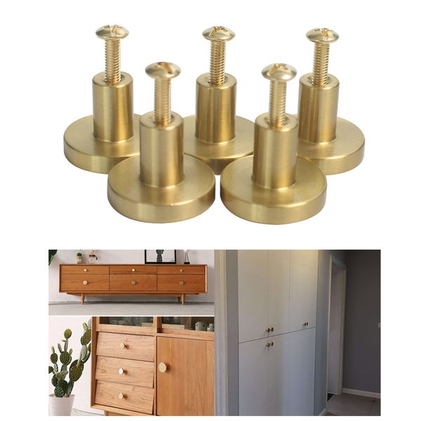 

5 packs gold drawer knobs for dresser cupboard furniture hardware durable brass knobs for bathroom cabinets cupboard pulls