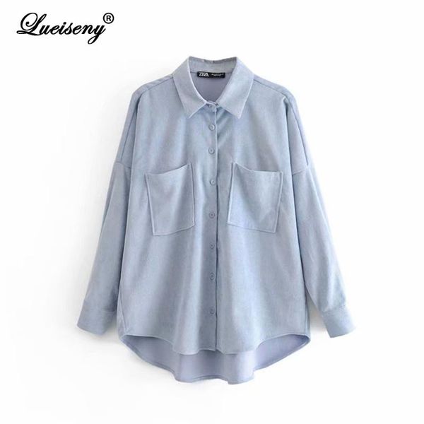

lueiseny women preppy oversize corduroy shirt blusas mujer de moda boyfriend style shirt womens camisetas roupas femininas, White