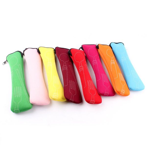 

3pcs fashion picnic tableware bag portable tableware storage box environmental dinnerware fork spoon bag canteen for student kid h sqccrn