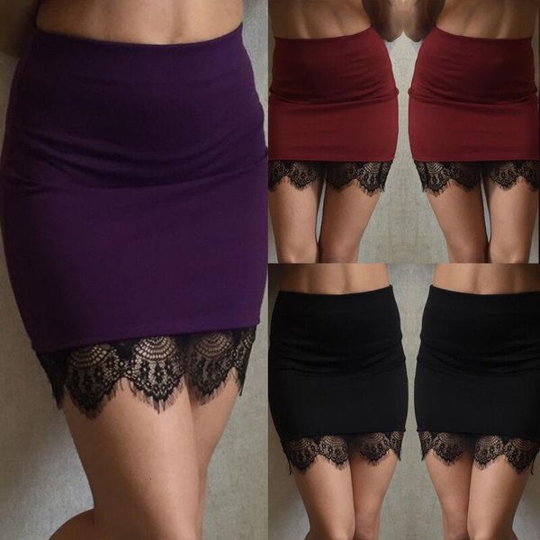 

us женщины ol формальные кружева a-line высокая талия короткие bodycon мини юбки карандаш падение доставка хорошего качества, Black