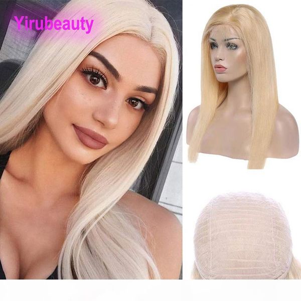 

raw indian virgin hair 13x4 lace front wigs straight human hair lace front wig blonde 613# light color hair products adjustable, Black;brown