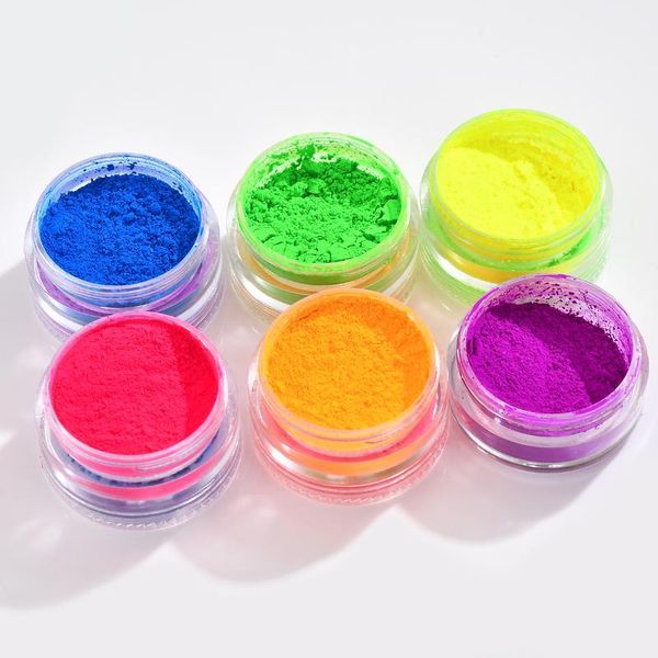 

nail glitter yellow powder red 6 decoration pcs purple blue matte orange green color stage dust art layers accessories, Silver;gold