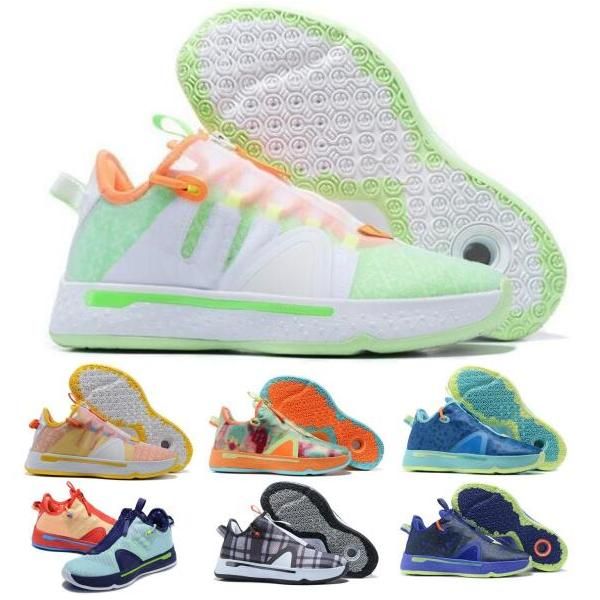 

pg paul george 4 men basketball shoes sneakers gatorade digi camo green plaid gamer exclusive citrus oreo gx authentic tenis trainers shoes
