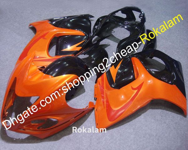 GSXR Verkleidungsset GSXR1300 08–16 für Suzuki 2008–2016 GSX-1300 GSX 1300R Hayabusa Orange Schwarz Verkleidung (Spritzguss)