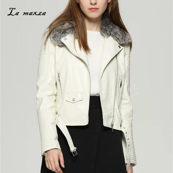 

2020 women autumn pu warm leather jacket moto & biker crop parkas jackets streetwear jacket women, Black;brown