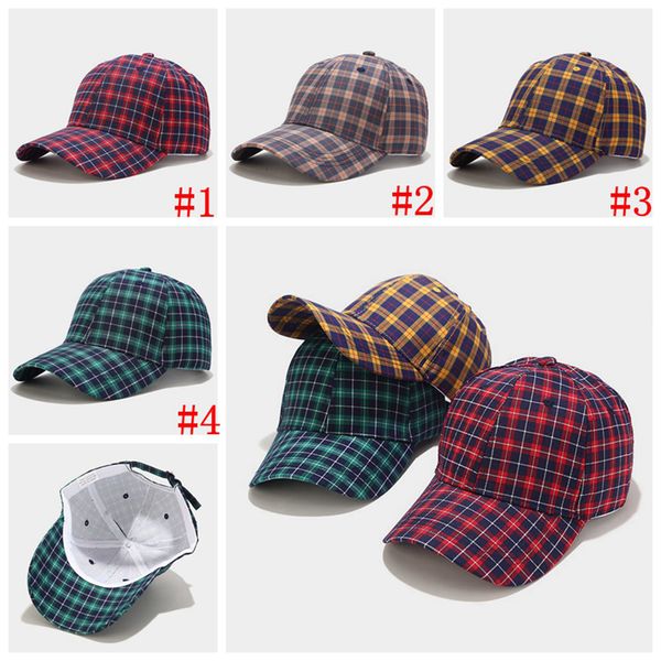 

winter fashion plaid baseball caps men women streetwear snapback hip hop trucker hat plaid baseball hats party hats rra4012