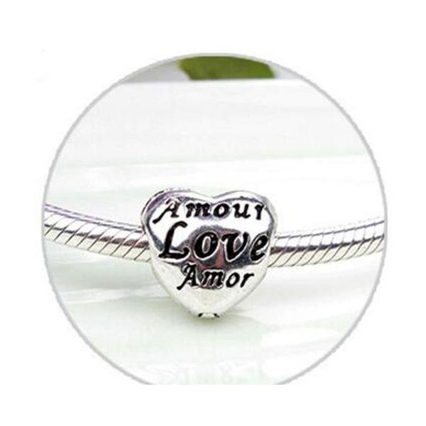 

hywo 925 sterling silver abstract love heart shape buckle charms pulseira fit european charm pandora diy bracelets pendant wholesale k pwrvy, Crystal