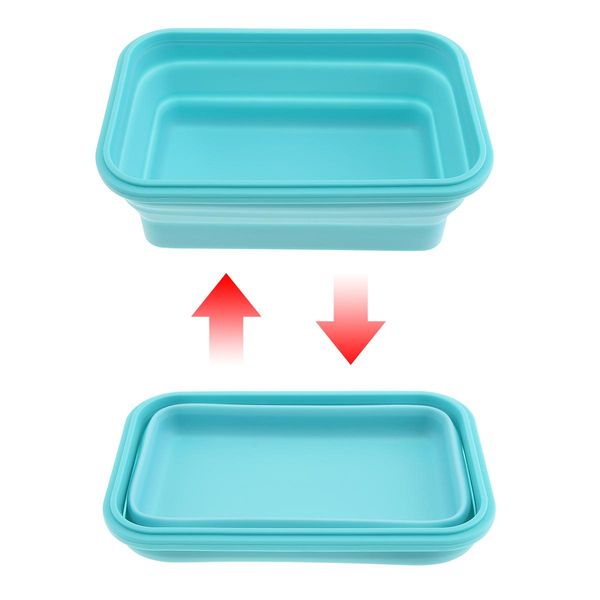 

4шт набор 350 500 500 500 800 1200 мл портативный пикник кемпинг прямоугольник складной обеденный коробка открытый коробка силиконовые уплот