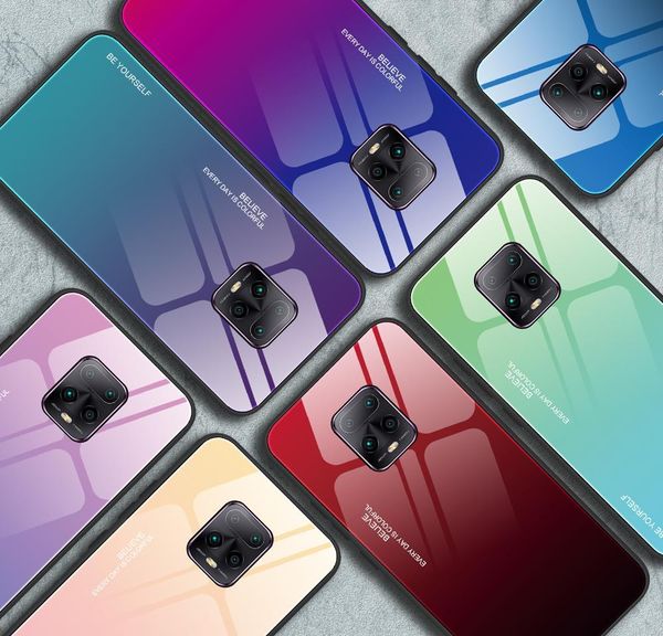 

colorful gradient tempered glass case for xiaomi redmi 10x 5g note 10 lite redmi 9 note 9s not qylvtl yyysports