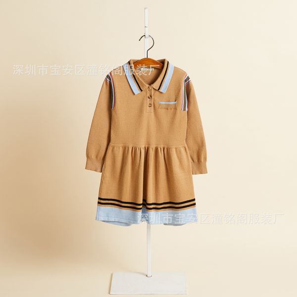 

2021 beni children's wear children's long sleeve cashmere dress lace girl tail price princess skirt new year tombs, Red;yellow