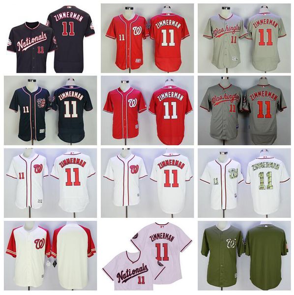 

верхняя пенсионер бейсбол 11 райан zimmerman vintage jersey men flexbase cool base все шить команда цвет темно-синий белый красный серый кам, Blue;black