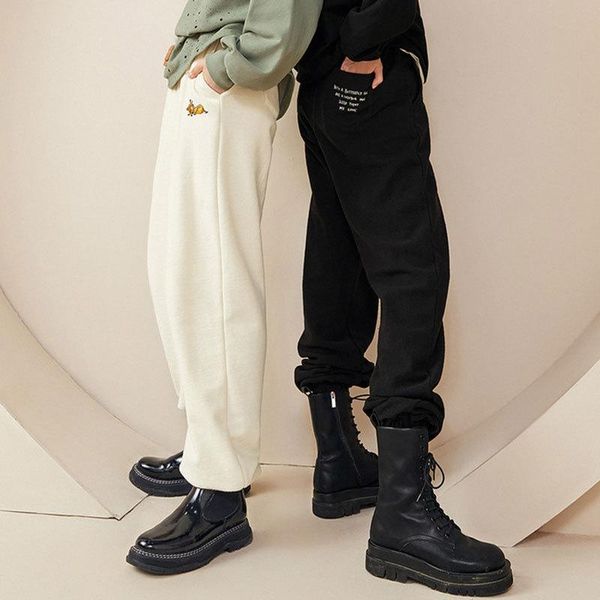 

tpn 2020 autumn & winter new style casual pants ouyang nana celebrity style beam foot athletic pants female a6gba4378, Black;white