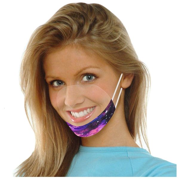 

screen gzq13 printed tpu anti-fog transparent protection protective washable lip mask p
