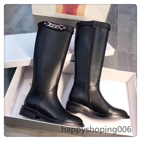 

2020new variation boot brand buckle knee boots high boots women's kelly boot fashion over the knee, Black