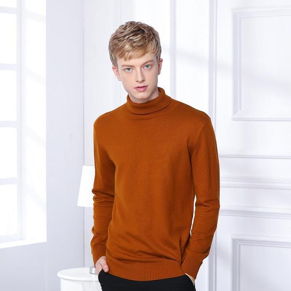 

winter thick warm cashmere sweater men turtleneck mens sweaters slim pullover men classic wool knitwear pull homme sweaters1, White;black
