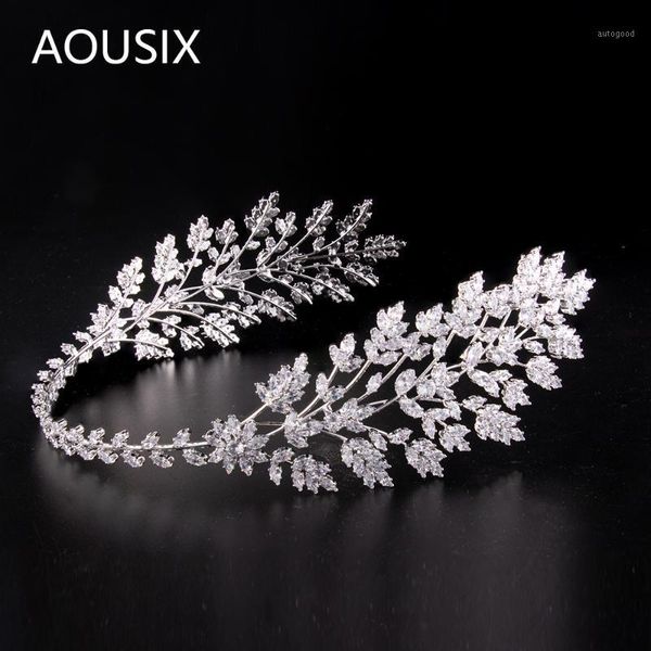 

other handmade 2021 design cubic zirconia tiara bridal wedding soft headband hairband hair jewelry accessories hairpieces1, Golden;white