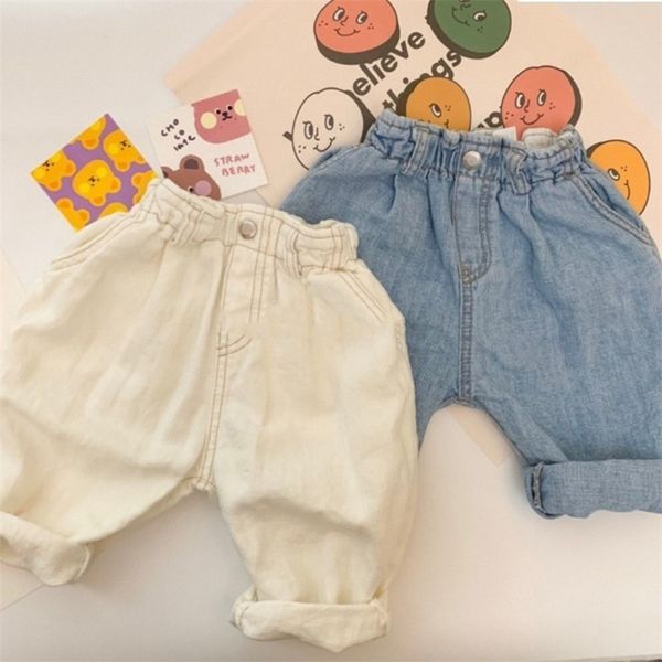 Jeans per ragazze per bambini Primavera Autunno Pantaloni Jeans per bambini Pantaloni moda per bambini Denim Neonati maschi Jean Abbigliamento per bambini Toddler White LJ201012